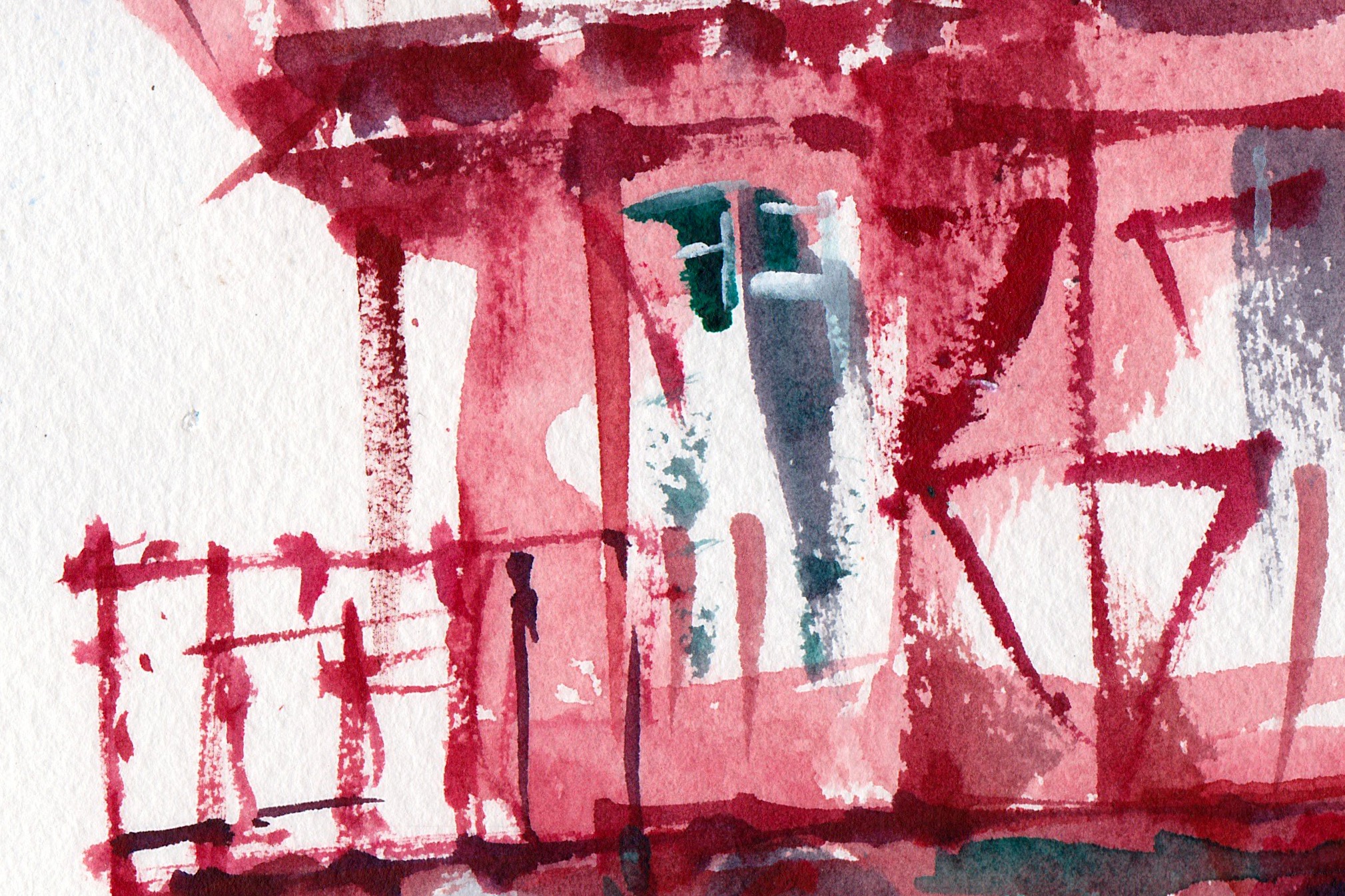 Basque Red Detail of the Basque Red watercolor painting.