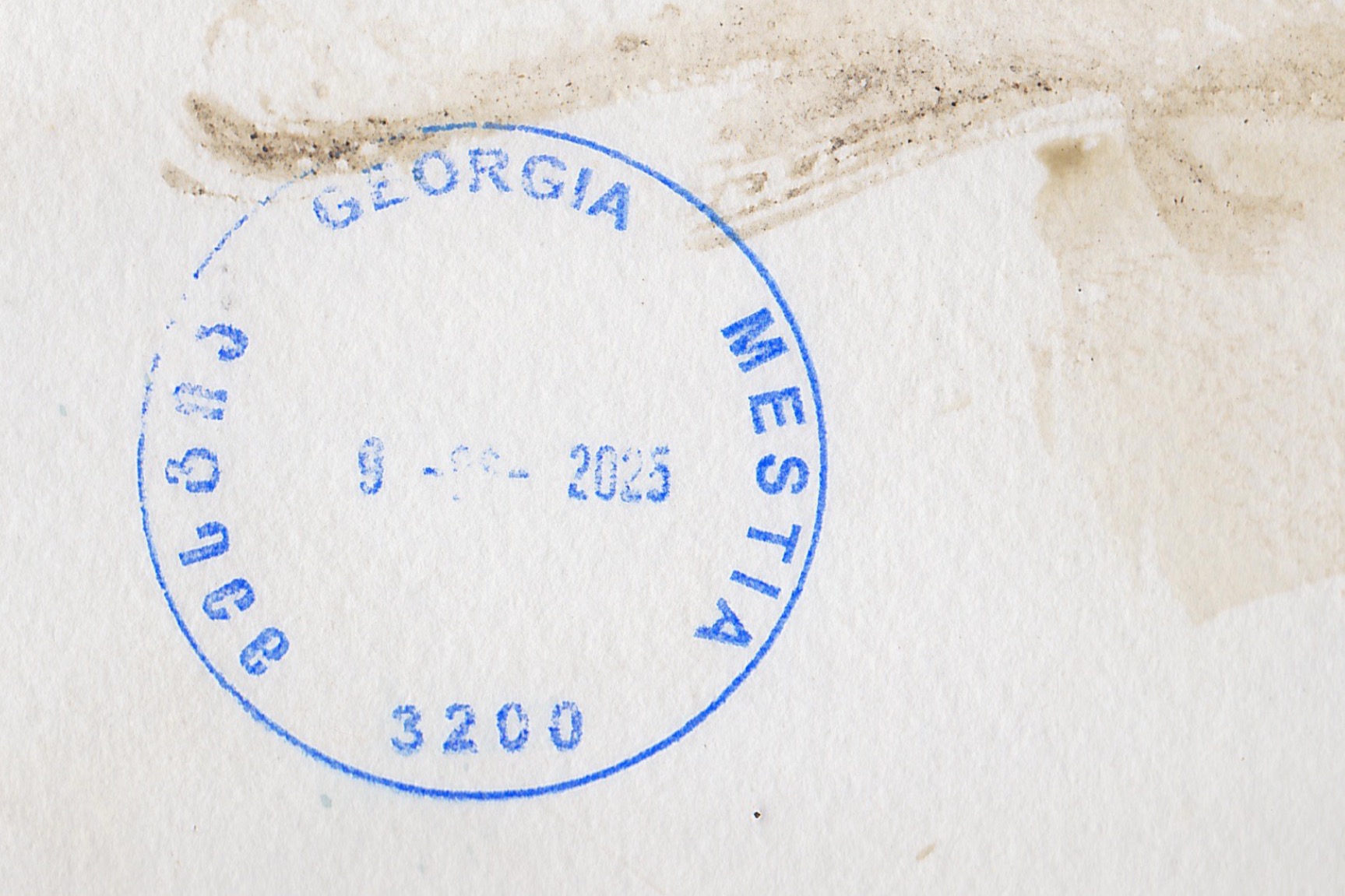 Caucasus Earth Travel sketchbook stamp from Mestia.