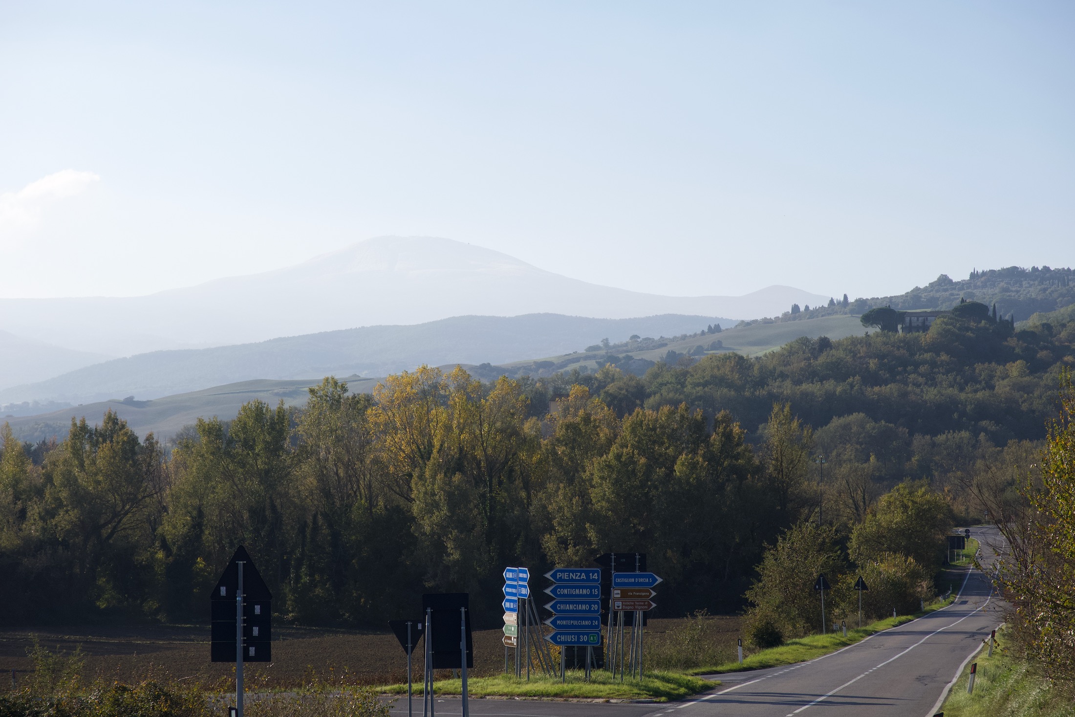 Raw Sienna View of the Monte Amiata volcano.