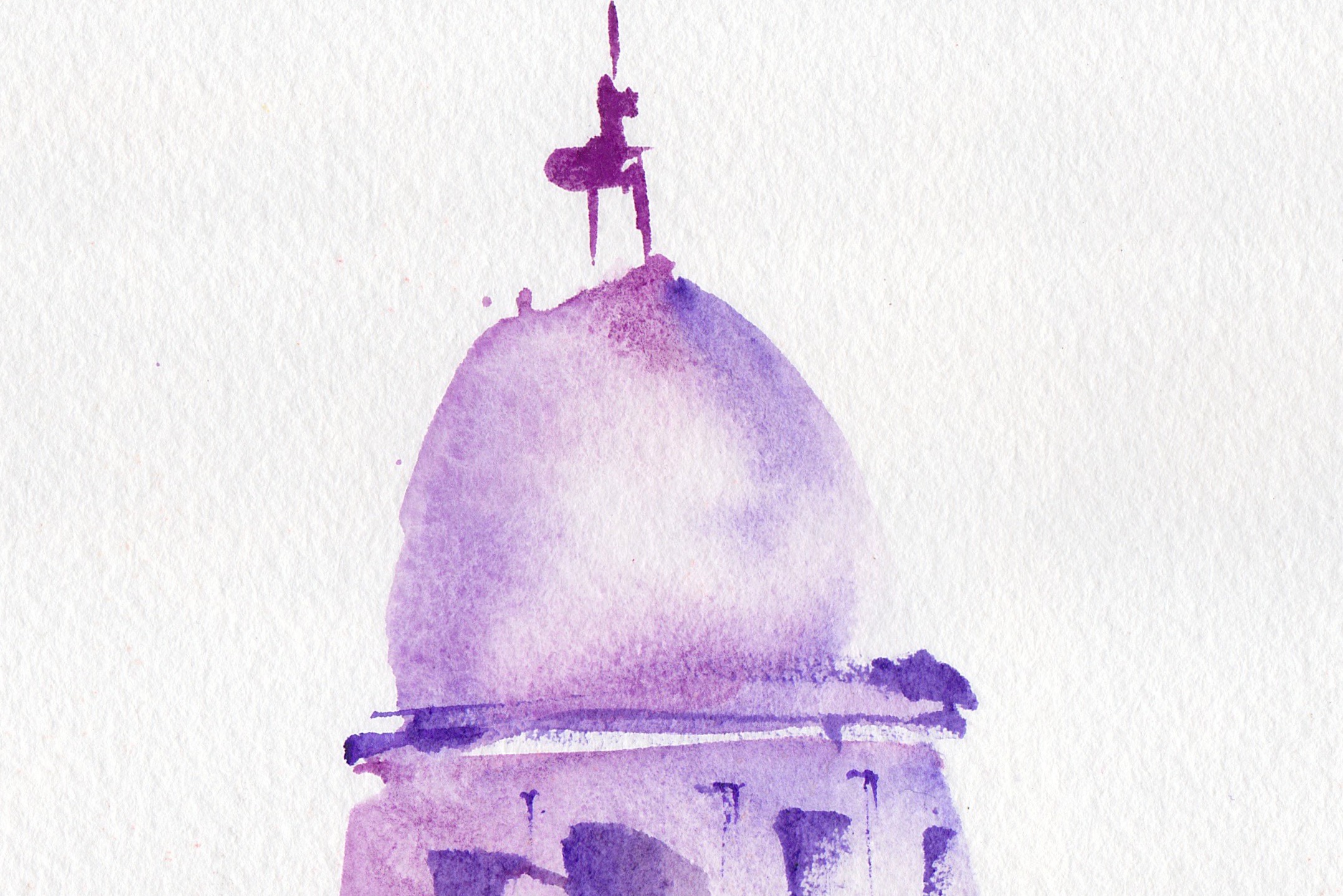 Violette Detail of the Violette watercolor painting.